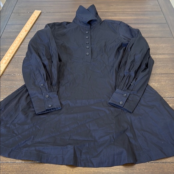 Madewell Seamed Long-Sleeve Mini Shirtdress in Poplin Size 00 - Picture 4 of 12